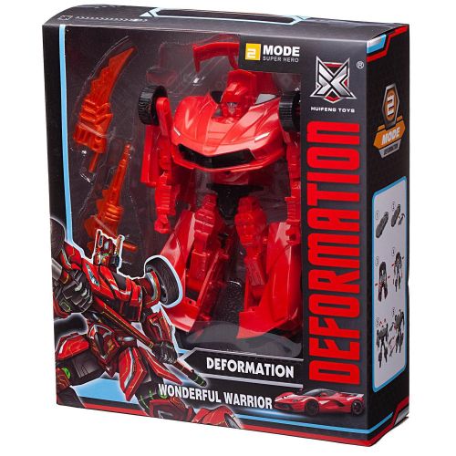 Робот-трансформер в машину Junfa красный фото 4