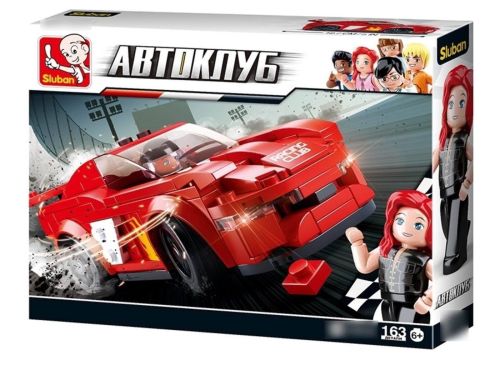 Конструктор Sluban Автоклуб Спортивная машина красная 163 детали фото 3