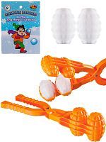 ABtoys Снежколеп Граната двойной (снежок 6х8,3см) 37см оранжевый