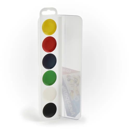 Акварель детская 6 цветов фото 3