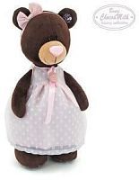 Медведь Milk стоячая в платье с брошью 30