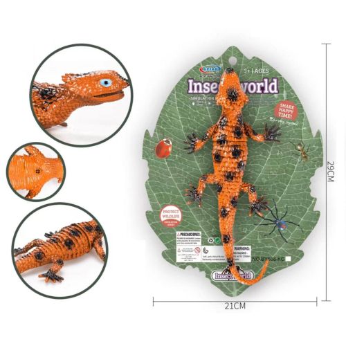 фигурка игровая junfa ящерица оранжевая с черными пятнами фото 2 Фигурка игровая Junfa Ящерица оранжевая с черными пятнами фото 2