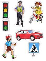 Развивающая игра Рыжий кот Весёлое обучение. Правила дорожного движения, магнитная