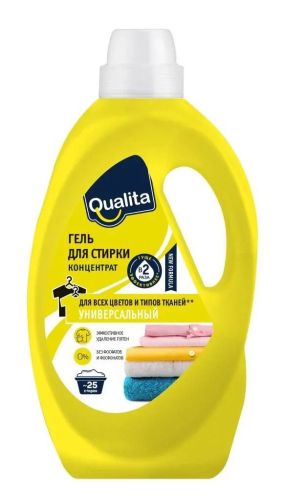гель для стирки qualita универсальный флакон 1000мл Гель для стирки QUALITA УНИВЕРСАЛЬНЫЙ флакон 1000мл