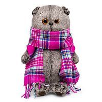 Басик в ярко-розовом шарфе 22 см