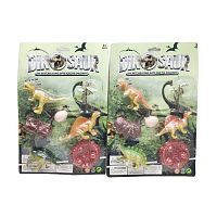 Набор динозавров, 3 фигурки, 4 аксессуара, в асс., блистер