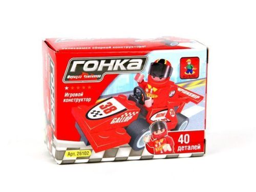 Конструктор Гоночная машина "Гонка", 40 дет