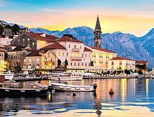 Алмазная мозаика Старинный город на закате, 30х40 см, полн. заполнение, с подр.