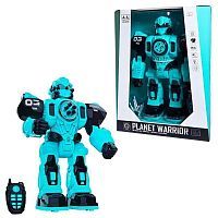 Робот на ИК-управлении JUNFA PLANET WARRIOR со световыми и звуковыми эффектами, синий, 29.5х14,5х39 см