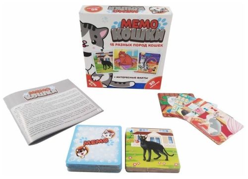 Познавательная игра Нескучные игры Мемо Кошки 30 карточек 8344