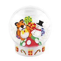 Набор для создания Снежного Шара Maxi Art Снеговичок и Мистер Тигр