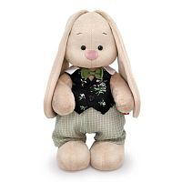 Зайка Ми в жилете и штанишках в клетку 25 см