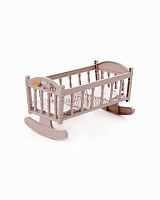 ПОЛЕСЬЕ Кроватка-качалка №4 8 элементов, коричневая