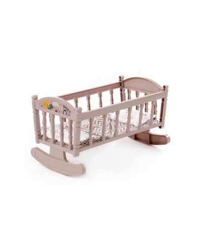 полесье кроватка-качалка №4 8 элементов, коричневая ПОЛЕСЬЕ Кроватка-качалка №4 8 элементов, коричневая