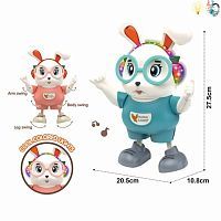 Заяц, свет, звук, эл. пит. ААх3 не вх. в компл., в ассорт., коробка