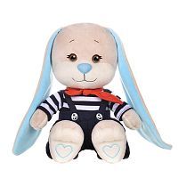 Мягкая игрушка Jack & Lin Зайчик Жак в полосатой кофточке и синих штанишках, 25 см