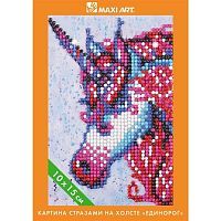 Maxi Art Набор алмазной вышивки Единорог MA-KN0260-3, 10х15 см