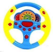 Руль муз.эл. Веселые гонки, свет, звук. в ассорт., бат.AA*3 шт. в компл.не вх.
