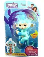 Интерактивная обезьянка Эдди голубая 12 см