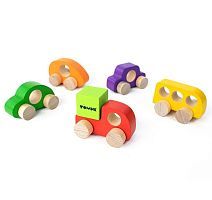 Каталка-игрушка Томик Машинки (набор 5 штук) 23708 зеленый/красный/желтый/фиолетовый/оранжевый