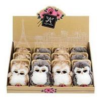 Сова с ресничками 14см, в инд. кор., в ассорт., дисплей