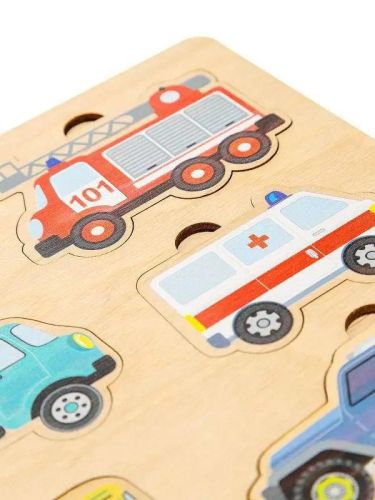 Игра развивающая деревянная Автомобили (30х21см) фото 3
