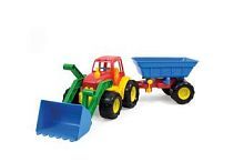 Трактор ZEBRATOYS с ковшом и прицепом Active (15-5212), 59 см