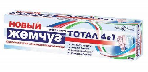 Зубная паста Новый жемчуг Тотал 4в1, 100мл фото 4