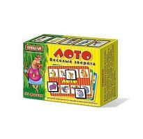 Лото Весёлые зверята, 32 фишки