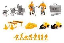 Набор Строители, фигурки 10шт., техника 2шт., аксессуары 26шт.