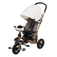 Велосипед-коляска 3кол. Stroller trike 10x10 AIR Car, молочный,  золот.металлик .