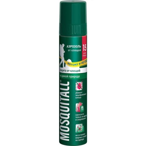 mosquitall аэрозоль защита от клещей 150 мл MOSQUITALL Аэрозоль Защита от клещей 150 мл