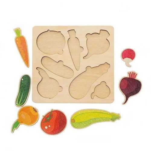 Игра развивающая деревянная Овощи (21х21см) фото 4