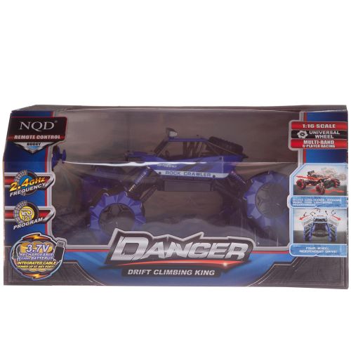 Машинка радиоуправляемая Junfa Джип, синяя 1:16 фото 4