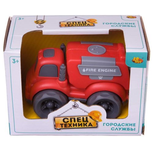 Машинка ABtoys Спецтехника Пожарная машина, фрикционная, 10х7х8см фото 3