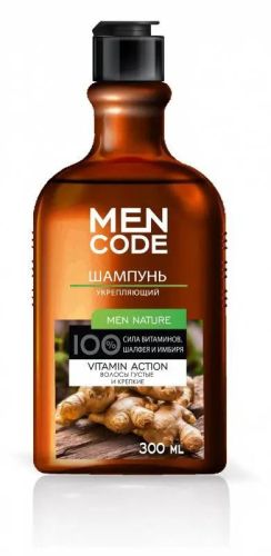 шампунь men code men nature укрепляющий 300мл Шампунь MEN CODE MEN NATURE укрепляющий 300мл