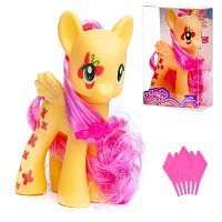Пони с аксессуарами 15,5х9см, пегас, ЖЕЛТАЯ, в прозрачной коробочке