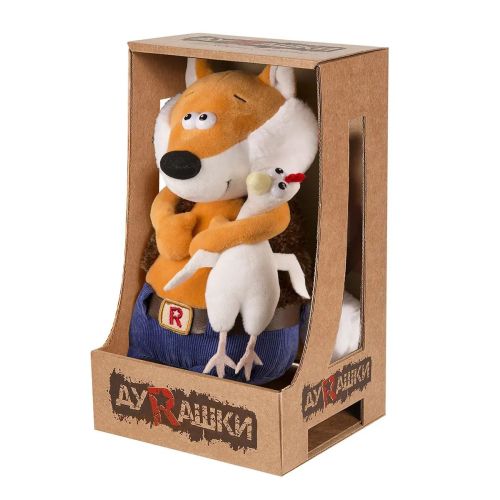 мягкая игрушка дуrашки ловкий лис и курица 24см фото 2 Мягкая Игрушка ДуRашки Ловкий Лис и Курица 24см фото 2