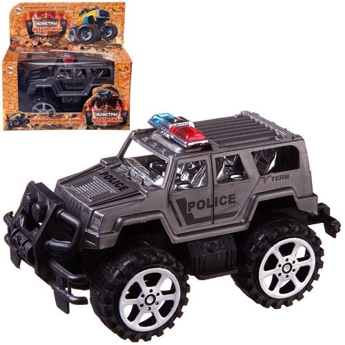 Машинка инерционная Abtoys Спецтехника Джип Полиция, 4 цвета фото 5