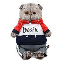 Кот Басик в костюме в стиле спорт-шик 22 см