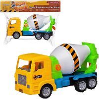 Машинка Junfa Строительная техника Бетономешалка с желтой кабиной