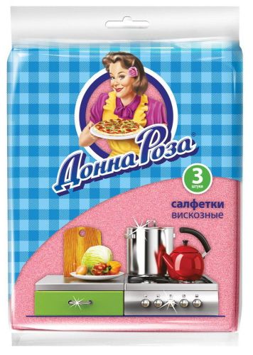 салфетки вискозные донна роза 3 шт 300*380 мм Салфетки вискозные Донна Роза 3 шт 300*380 мм