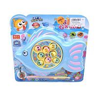 Игра настольная "Рыбалка", звук, в компл. предм. 10шт.,  эл.пит.АА*2шт. не вх. в компл., блистер