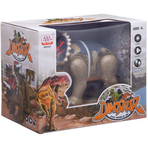 Динозавр Junfa Трицератопс, световые и звуковые эффекты, зеленый фото 5