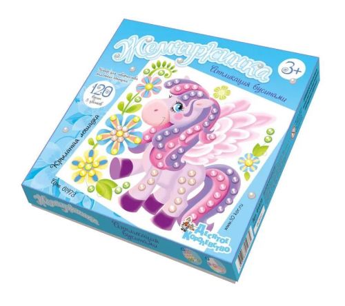 набор для творчества. аппликация бусинами крылатая лошадка Набор для творчества. Аппликация бусинами Крылатая лошадка