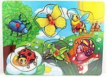 Рамка-вкладыш Рыжий кот Весёлые насекомые деревянная 21х29,5 см