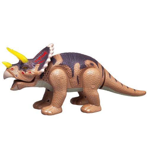 Динозавр Junfa Трицератопс, световые и звуковые эффекты, коричневый фото 2