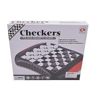 Игра настольная для взрослых: Шашки, в компл. игр. поле магнит. с лотками 27,5х23,5см, шашки,кор.