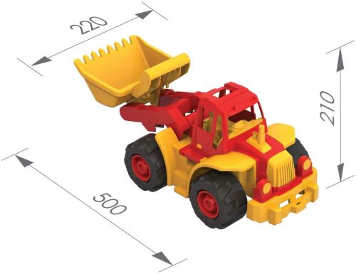Трактор Нордпласт Богатырь мини с грейдером 50х22х21 см в ассортименте 299 фото 4