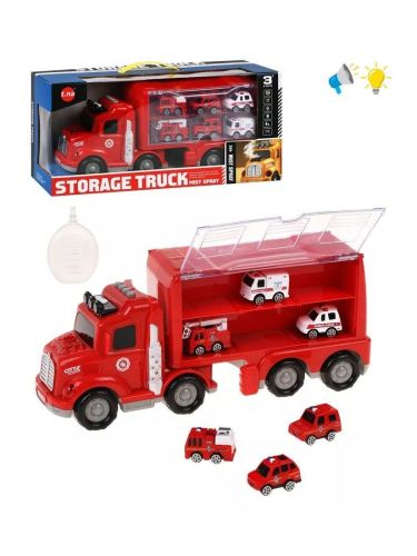 Игровой набор Автовоз с машинками Storage Truck Пожарный TN-1228